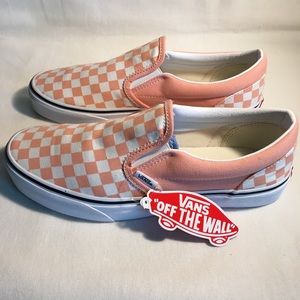 Vans Slip On Checkerboard Pink Cream (NWT)